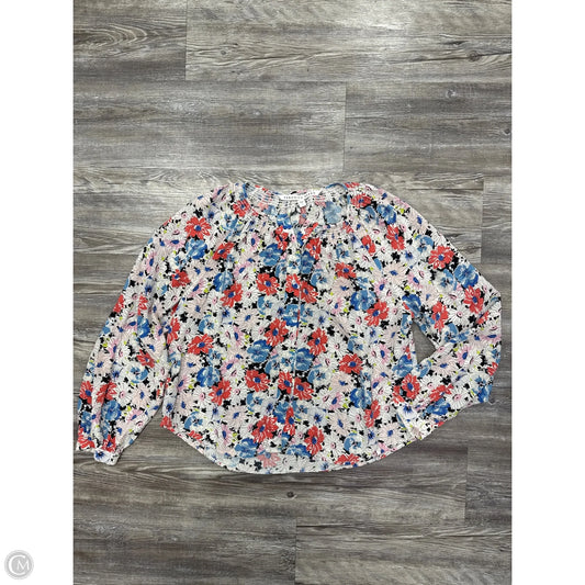 Top 3/4 Sleeve By Veronica Beard In Floral Print, Size: 8