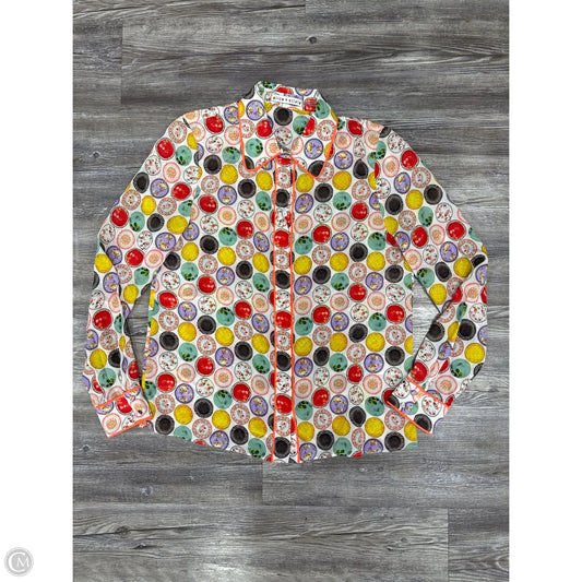 Top Long Sleeve Designer By Alice + Olivia In White, Size: S
