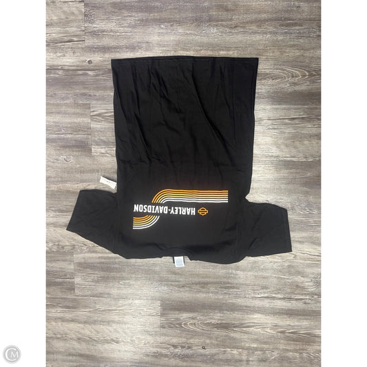 Top Short Sleeve By Harley Davidson In Black & Orange, Size: M