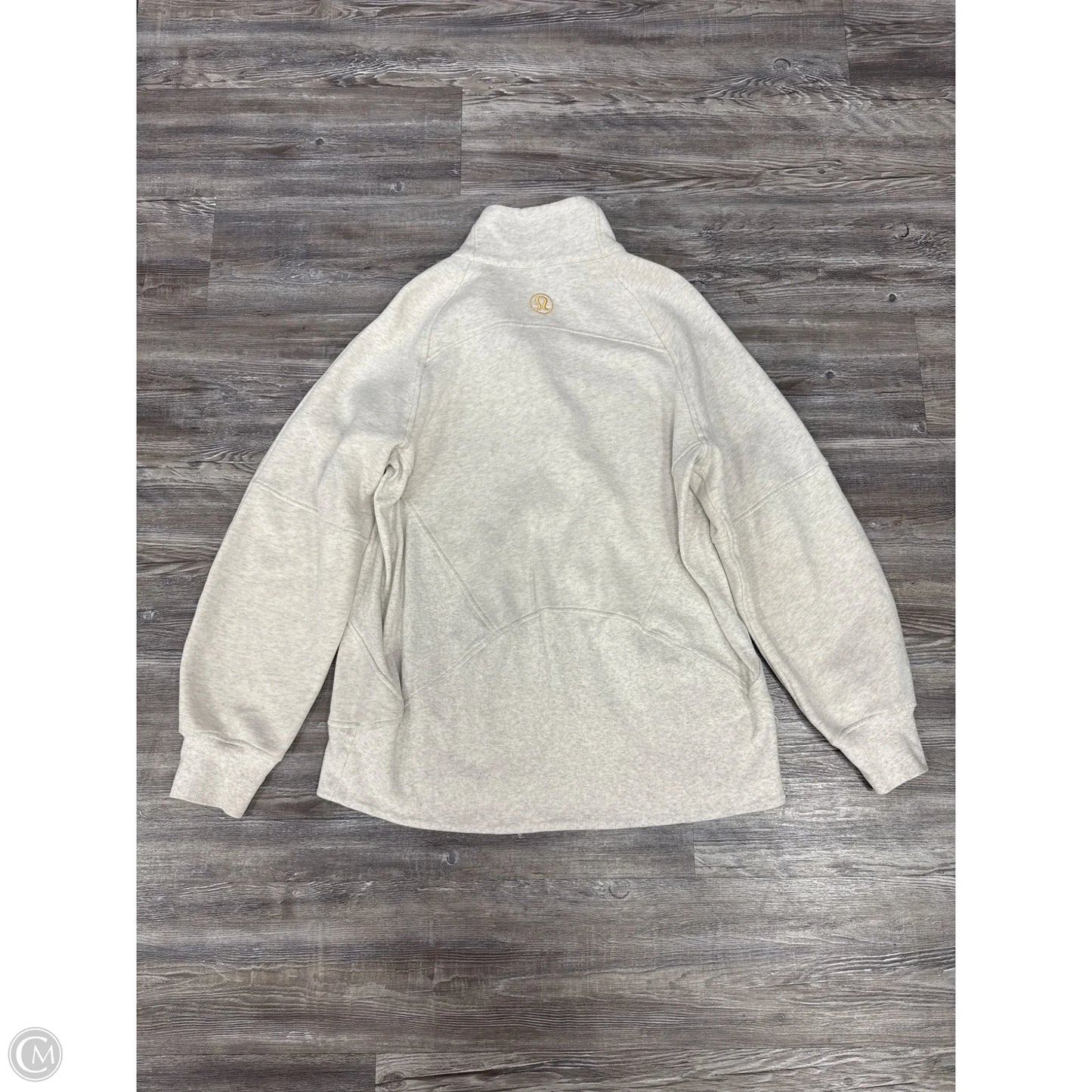 Athletic Sweatshirt Crewneck By Lululemon In Tan, Size: M