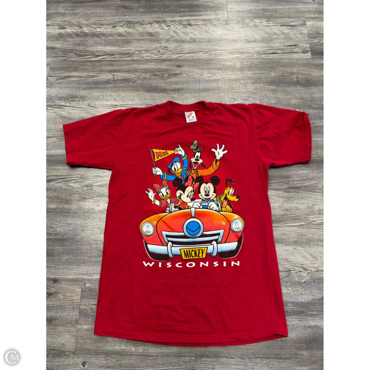Top Short Sleeve By Jerzees In Red, Size: M