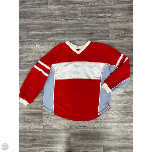 Athletic Sweatshirt Crewneck By Free People In Red, Size: Xl