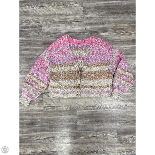 Sweater Cardigan By Free People In Pink, Size: M