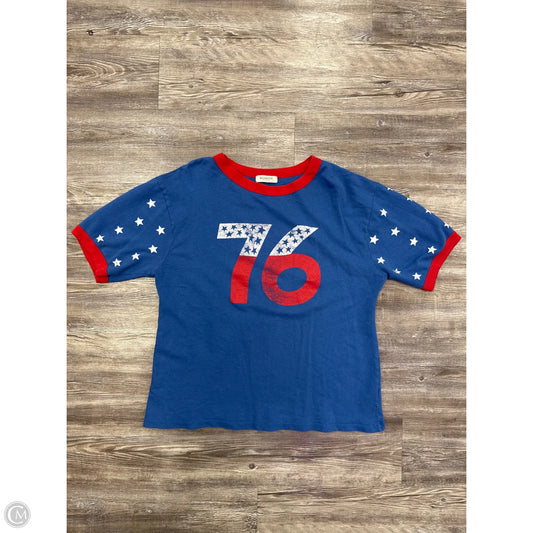 Top Short Sleeve By Ragbond Studio In Blue, Size: M