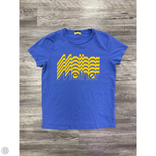 Top Short Sleeve Designer By Mother In Blue & Yellow, Size: S