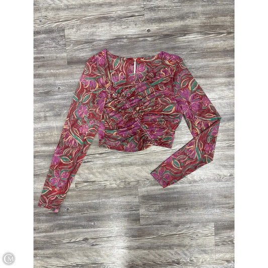 Top Long Sleeve By Free People In Pink, Size: L
