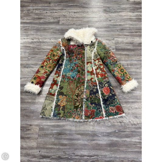 Coat Designer By Johnny Was In Multi-colored, Size: Xs
