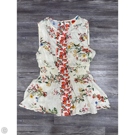 Top Sleeveless Designer By Farm Rio In Cream, Size: Xxs