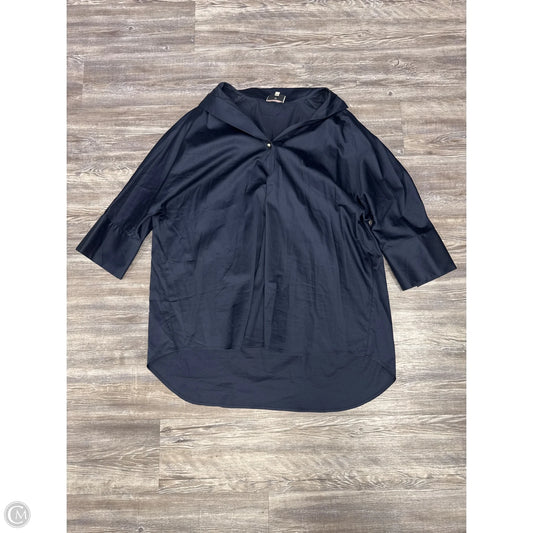 Top Long Sleeve Designer By Tuckernuck In Navy, Size: 2x