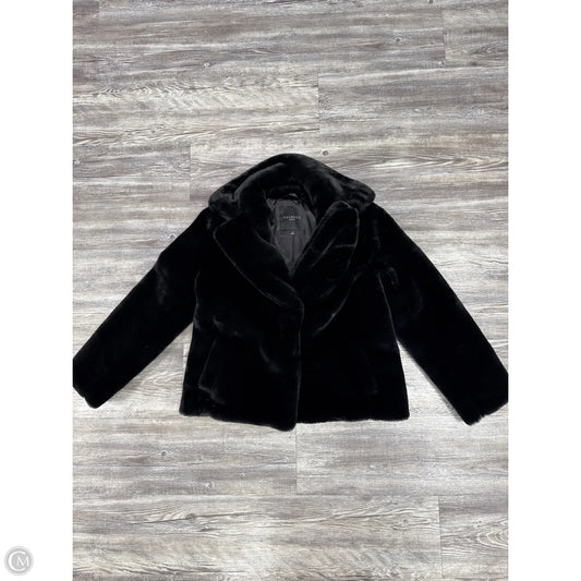 Coat Faux Fur & Sherpa By Talbots In Black, Size: Xs