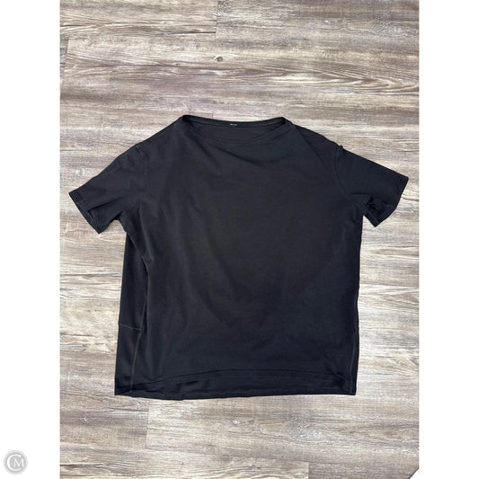 Athletic Top Short Sleeve By Lululemon In Black, Size: S