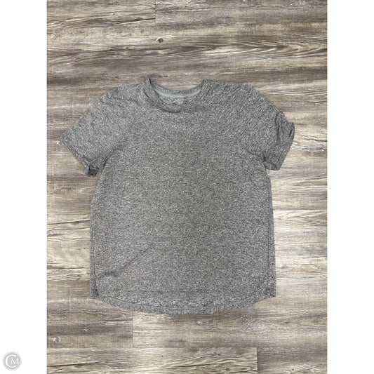 Athletic Top Short Sleeve By Lululemon In Grey, Size: M