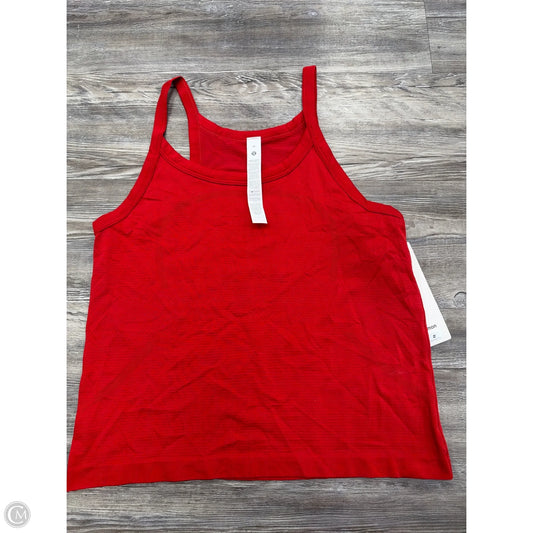 Athletic Tank Top By Lululemon In Red, Size: 10