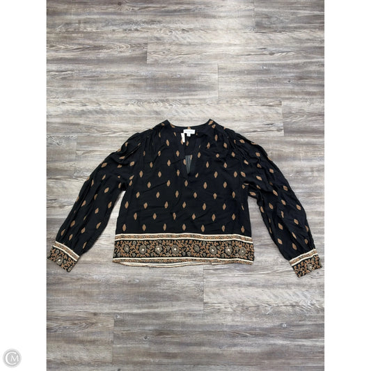 Top Long Sleeve By Evereve In Black, Size: M