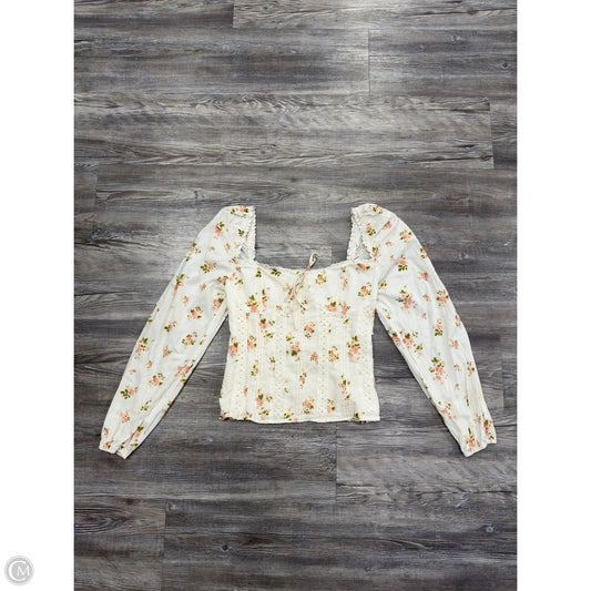 Top Long Sleeve By Reformation In Floral Print, Size: 6