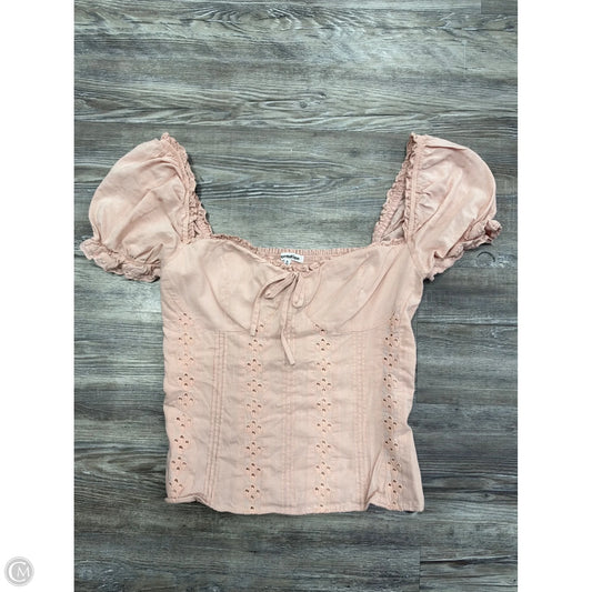 Top Short Sleeve By Reformation In Pink, Size: 6