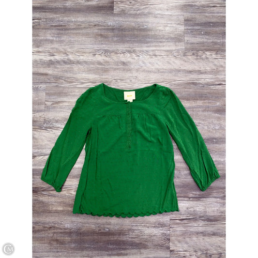 Top 3/4 Sleeve By Maeve In Green, Size: 0
