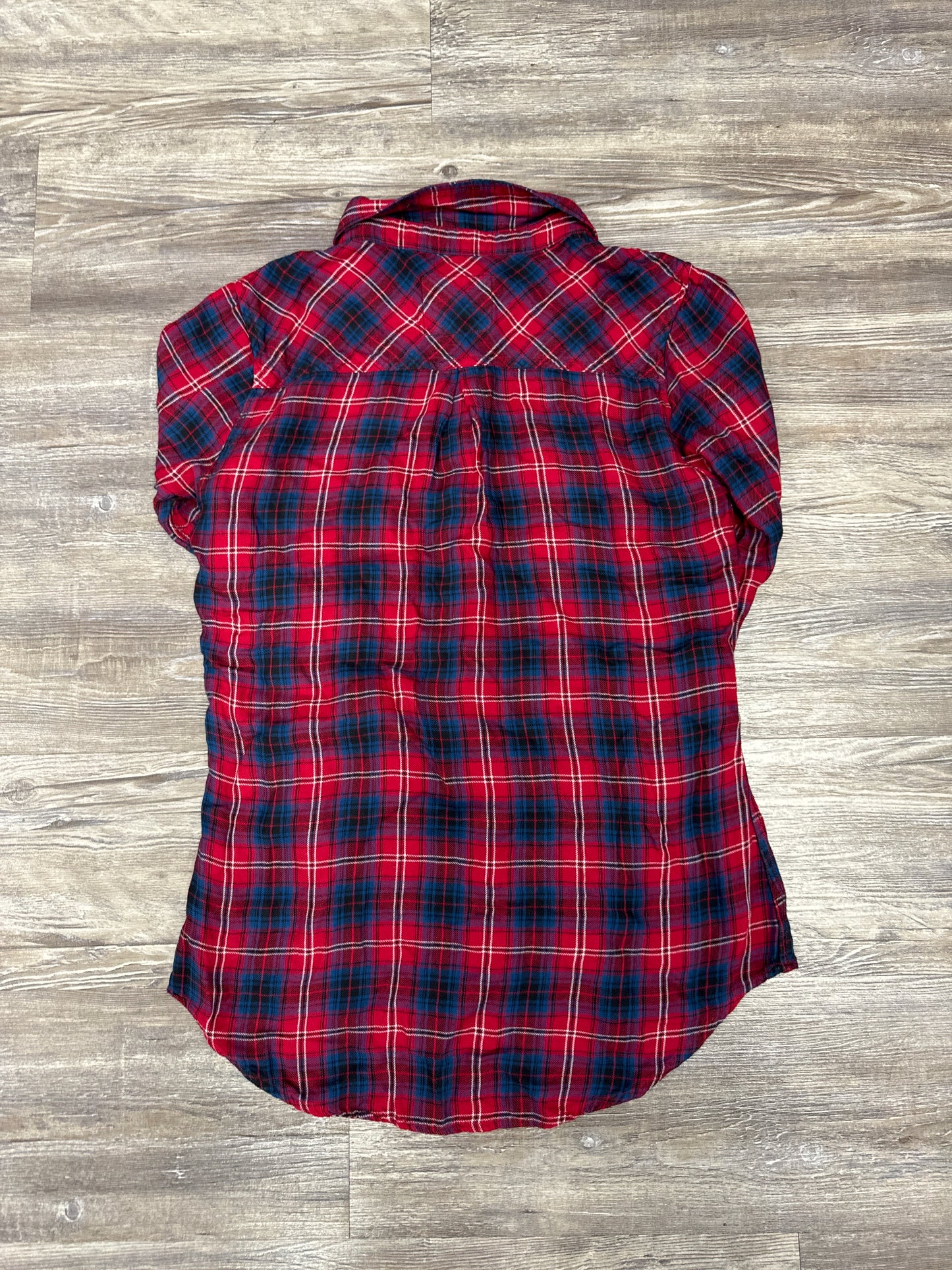 Top Long Sleeve By Rails In Plaid Pattern, Size: Xs