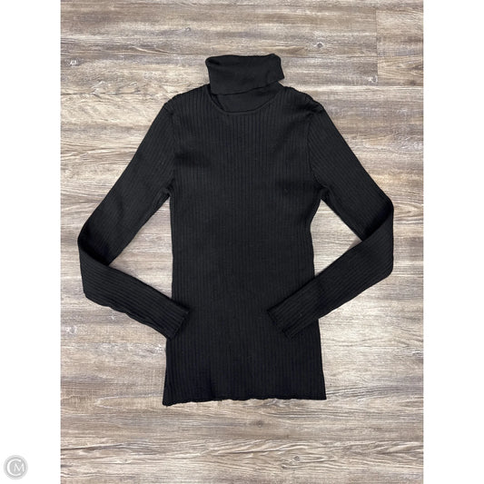 Top Long Sleeve By Madison Grey In Black, Size: S