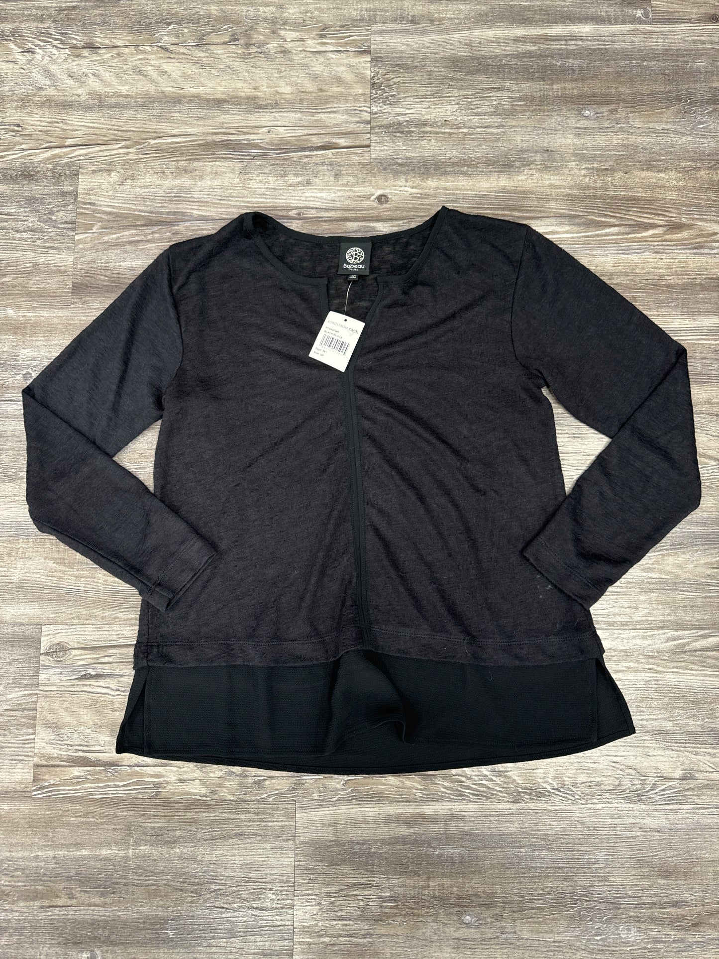 Top Long Sleeve By Bobeau In Black, Size: Sp