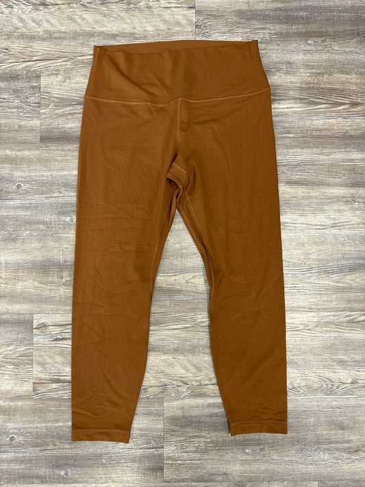 Athletic Leggings By Lululemon In Brown, Size: 12