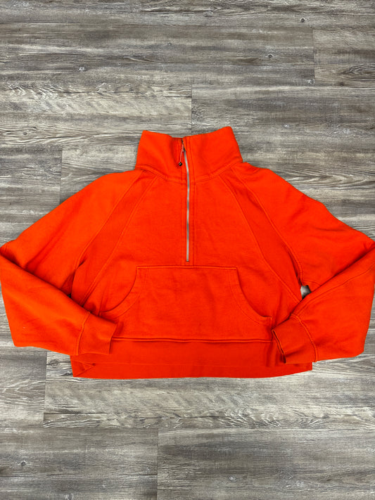 Athletic Sweatshirt Collar By Lululemon In Orange, Size: Xxl