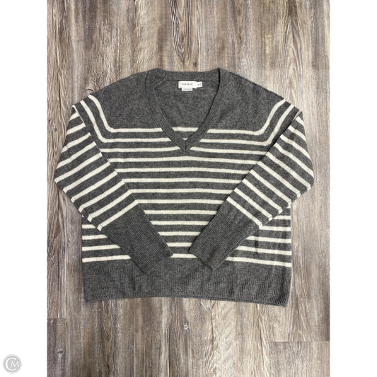 Sweater Cashmere By Evereve In Grey & White, Size: M