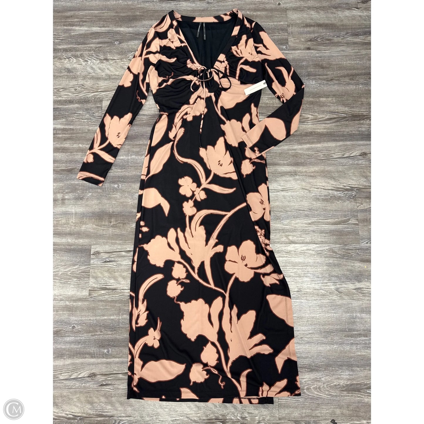 Dress Casual Maxi By Anthropologie In Black & Brown, Size: M
