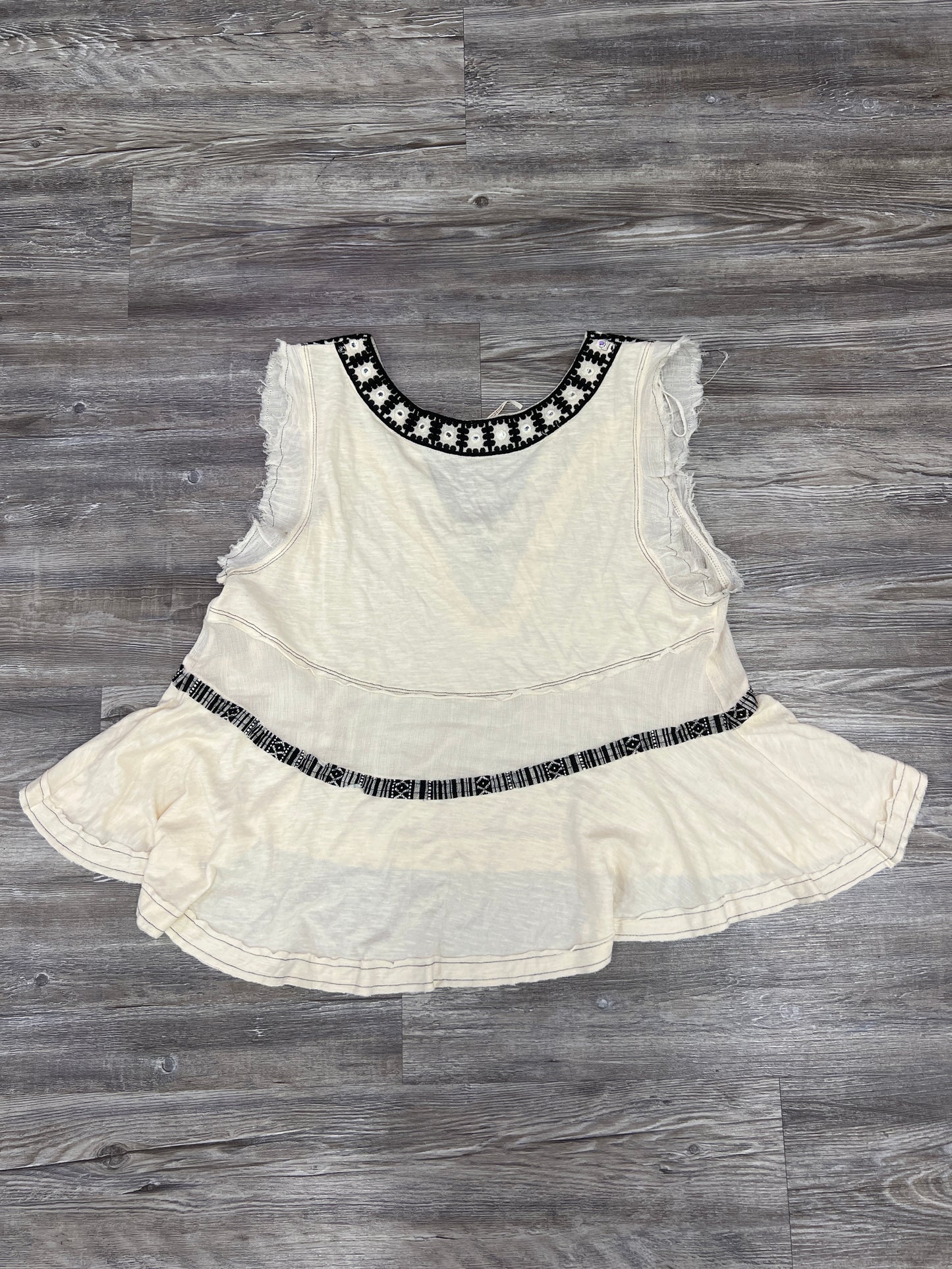 Top Sleeveless By Free People In Black & Cream, Size: S