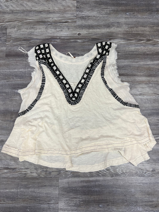 Top Sleeveless By Free People In Black & Cream, Size: S