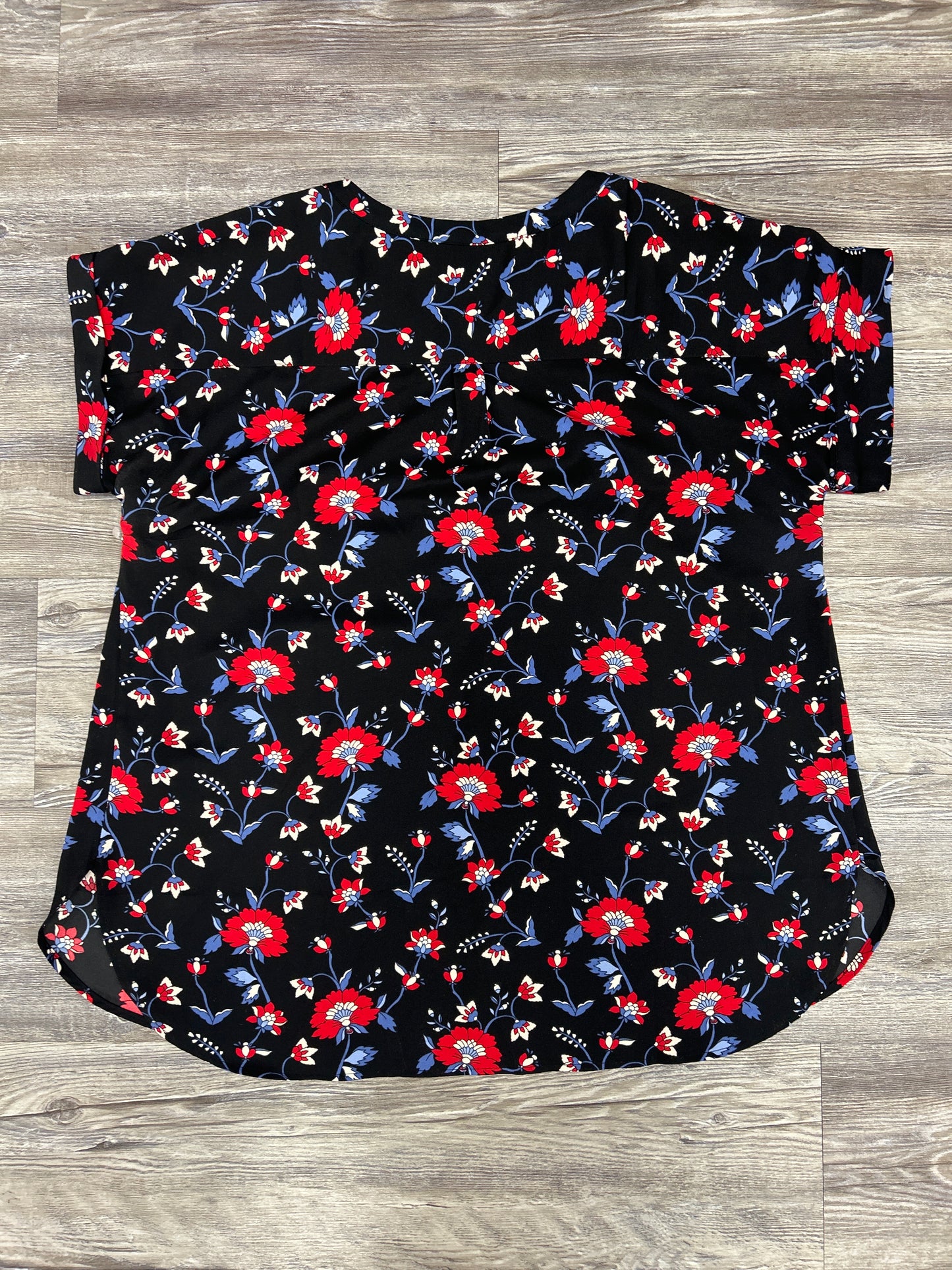 Top Short Sleeve By Talbots In Floral Print, Size: Lp