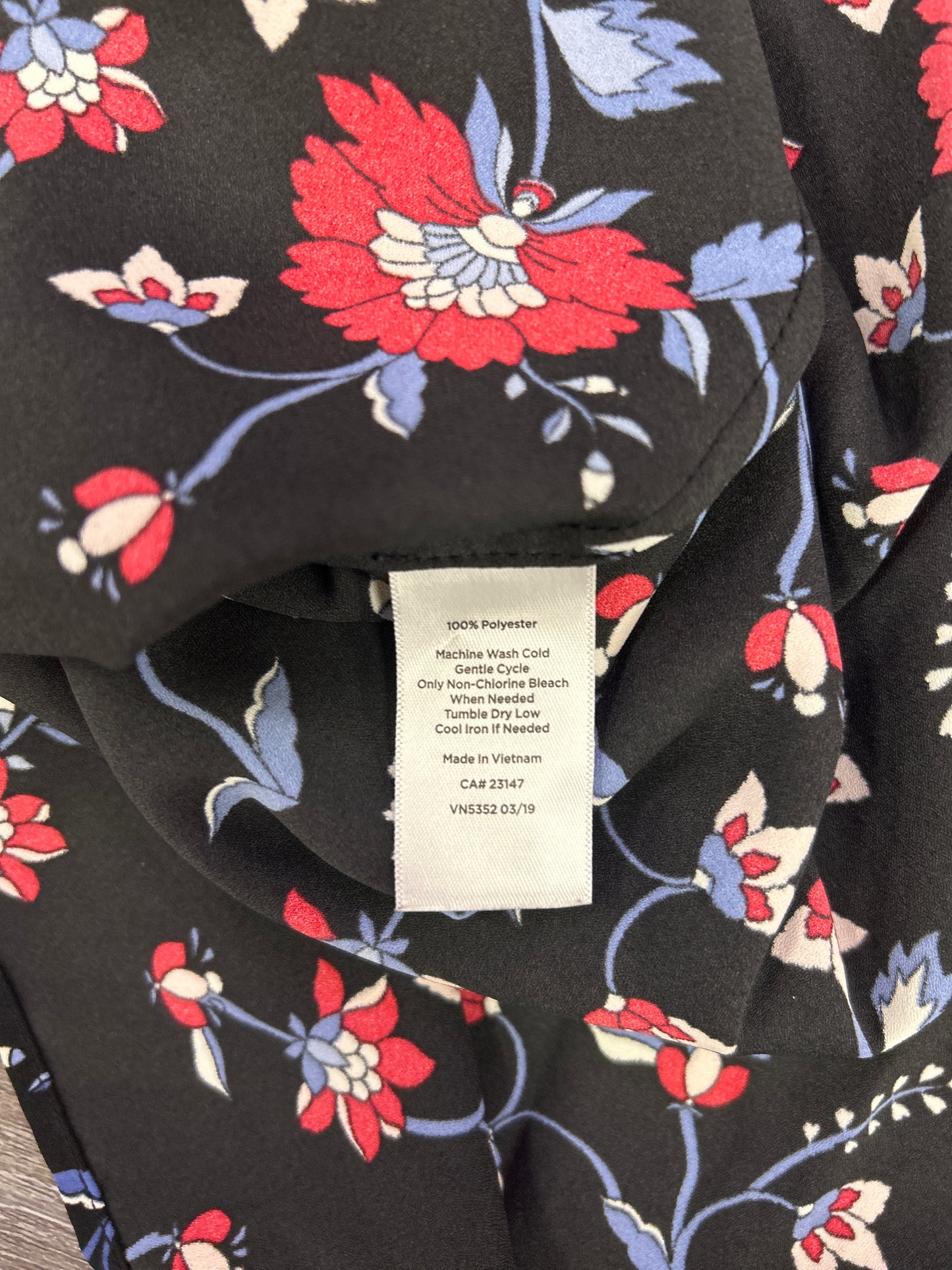 Top Short Sleeve By Talbots In Floral Print, Size: Lp