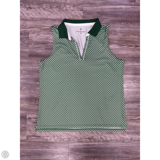 Athletic Tank Top By Cmc In Green & White, Size: Xxl