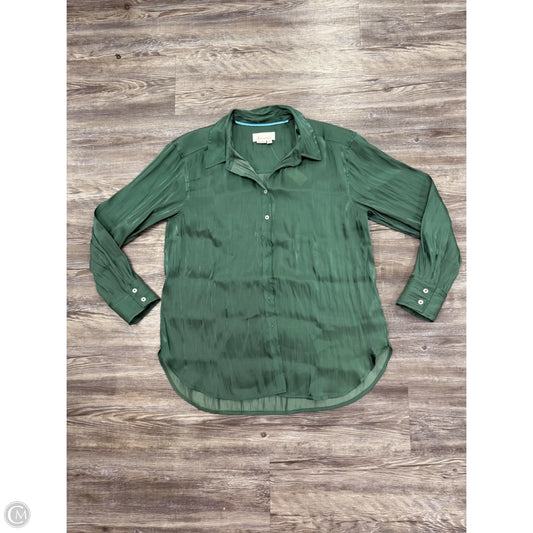 Top Long Sleeve By Anthropologie In Green, Size: M