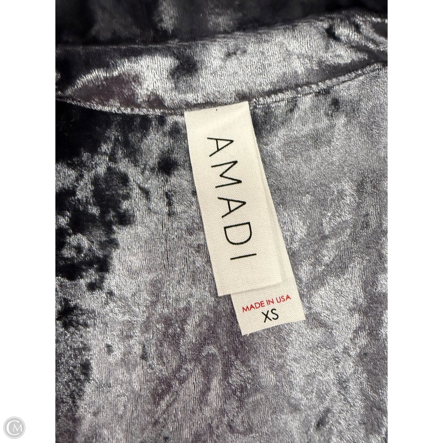 Top Long Sleeve By Amadi In Silver, Size: Xs