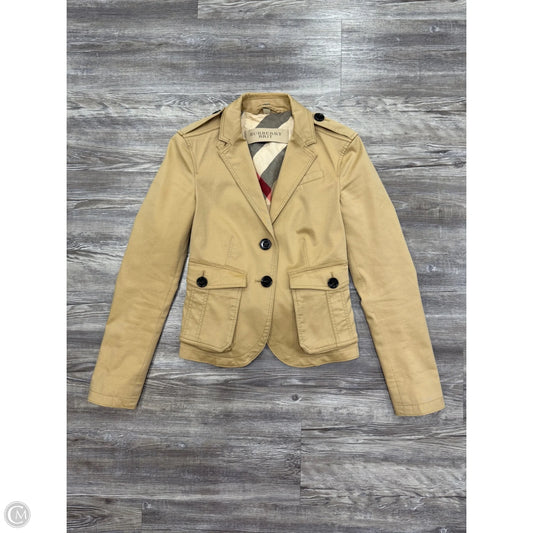 Jacket Luxury Designer By Burberry In Tan, Size: 2