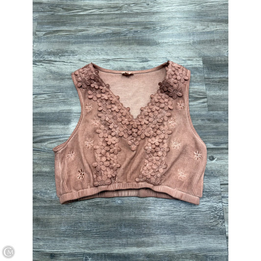 Top Sleeveless By Pol In Pink, Size: L