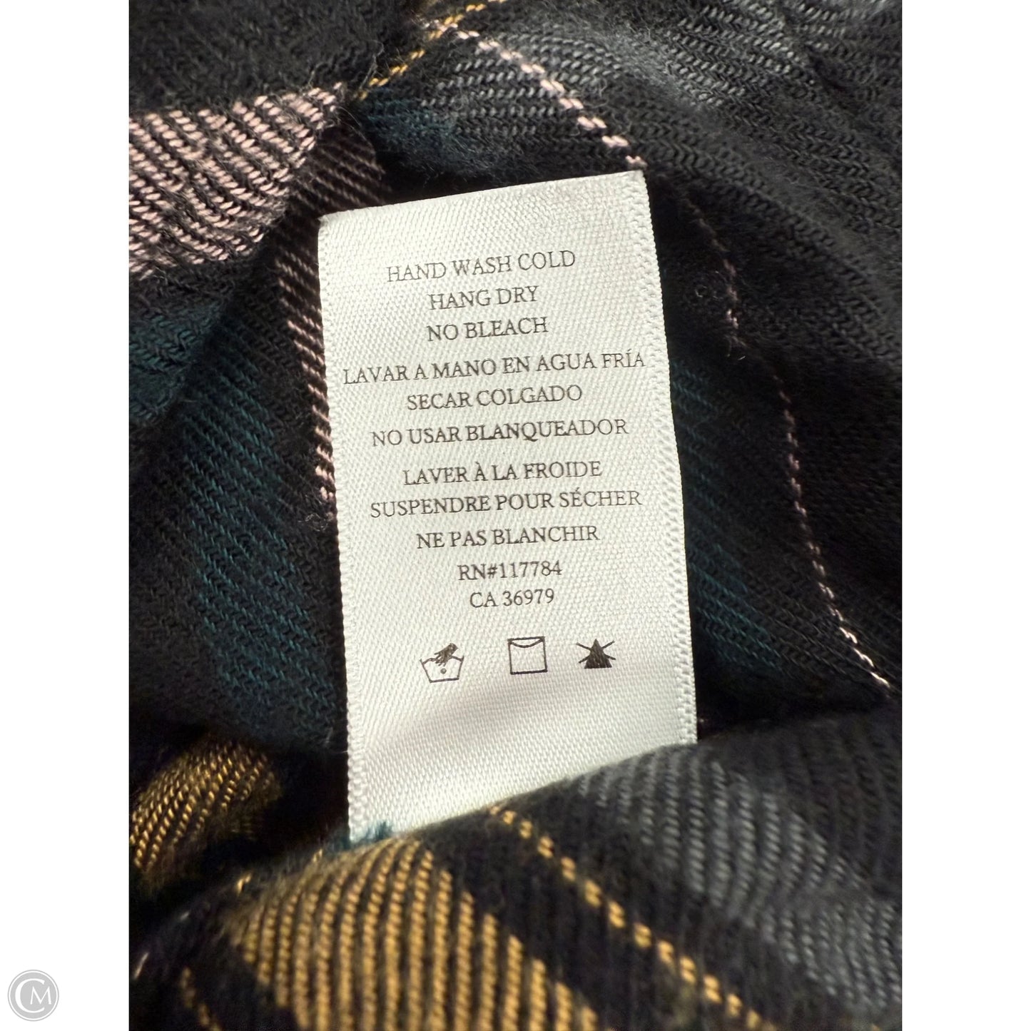 Top Long Sleeve By Rails In Plaid Pattern, Size: Xs