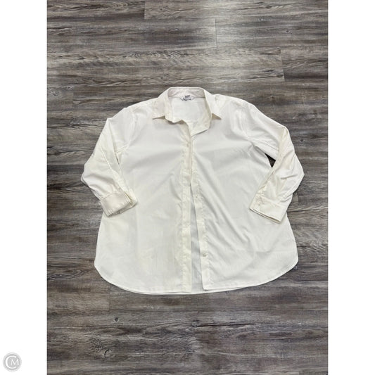 Top Long Sleeve By Athleta In White, Size: M
