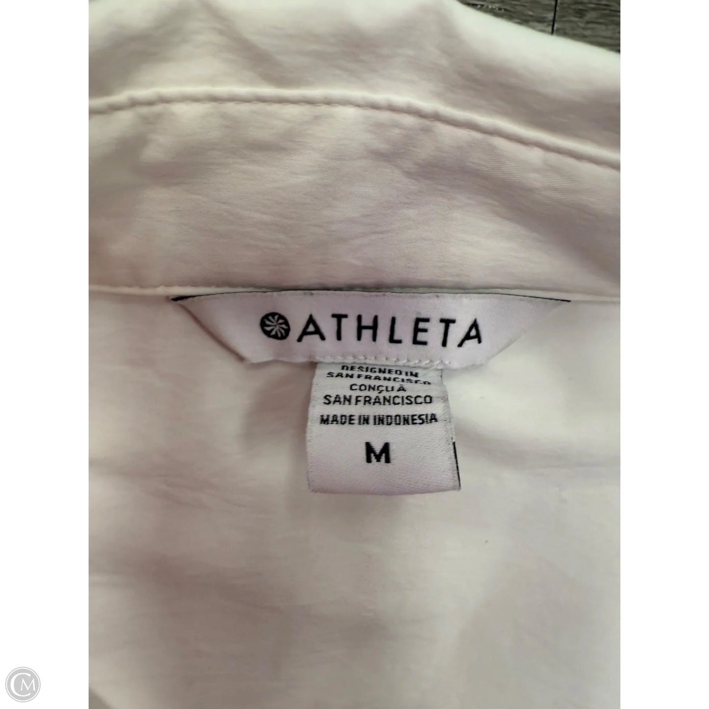 Top Long Sleeve By Athleta In White, Size: M