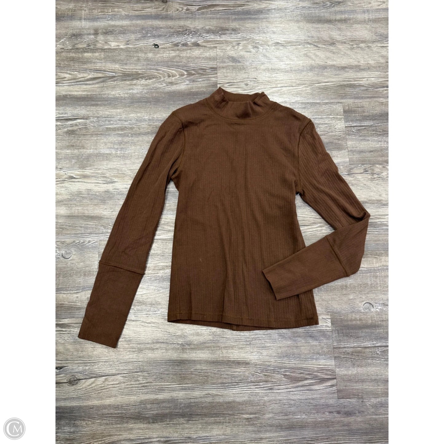 Top Long Sleeve Basic By Free People In Brown, Size: M