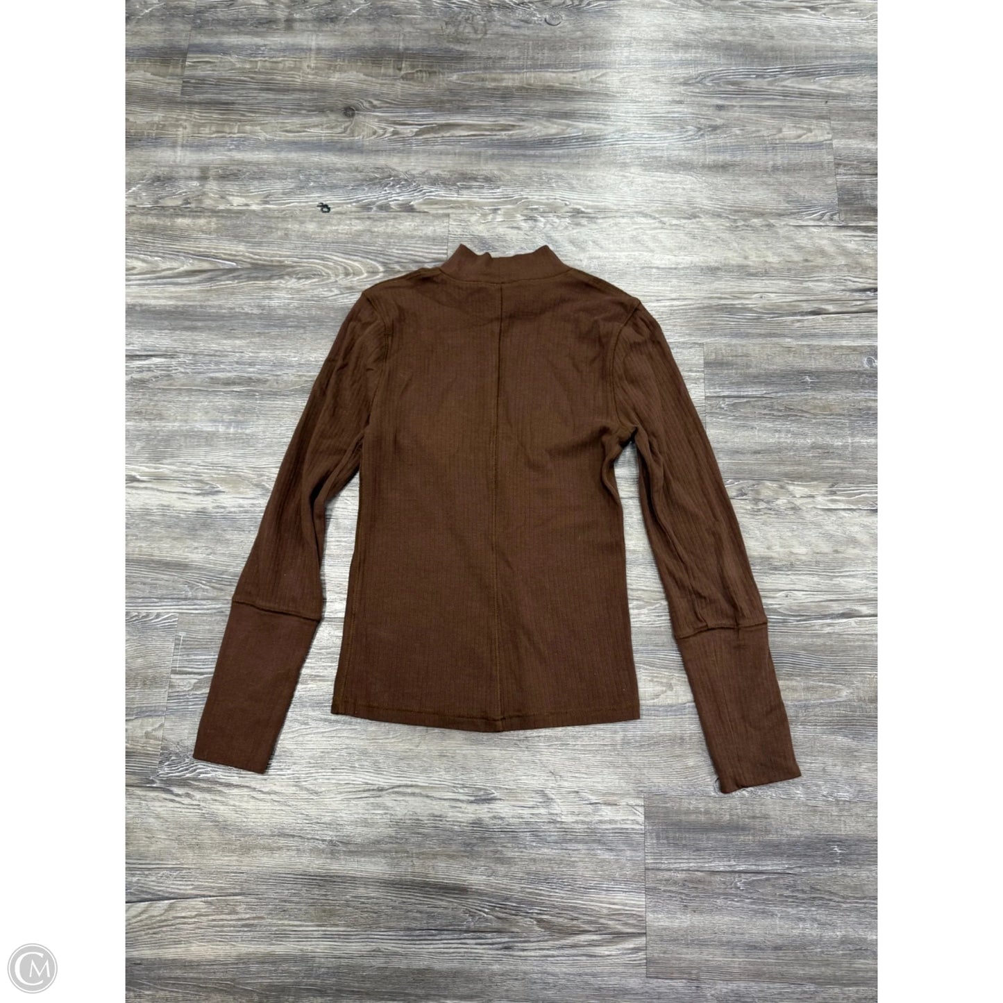 Top Long Sleeve Basic By Free People In Brown, Size: M