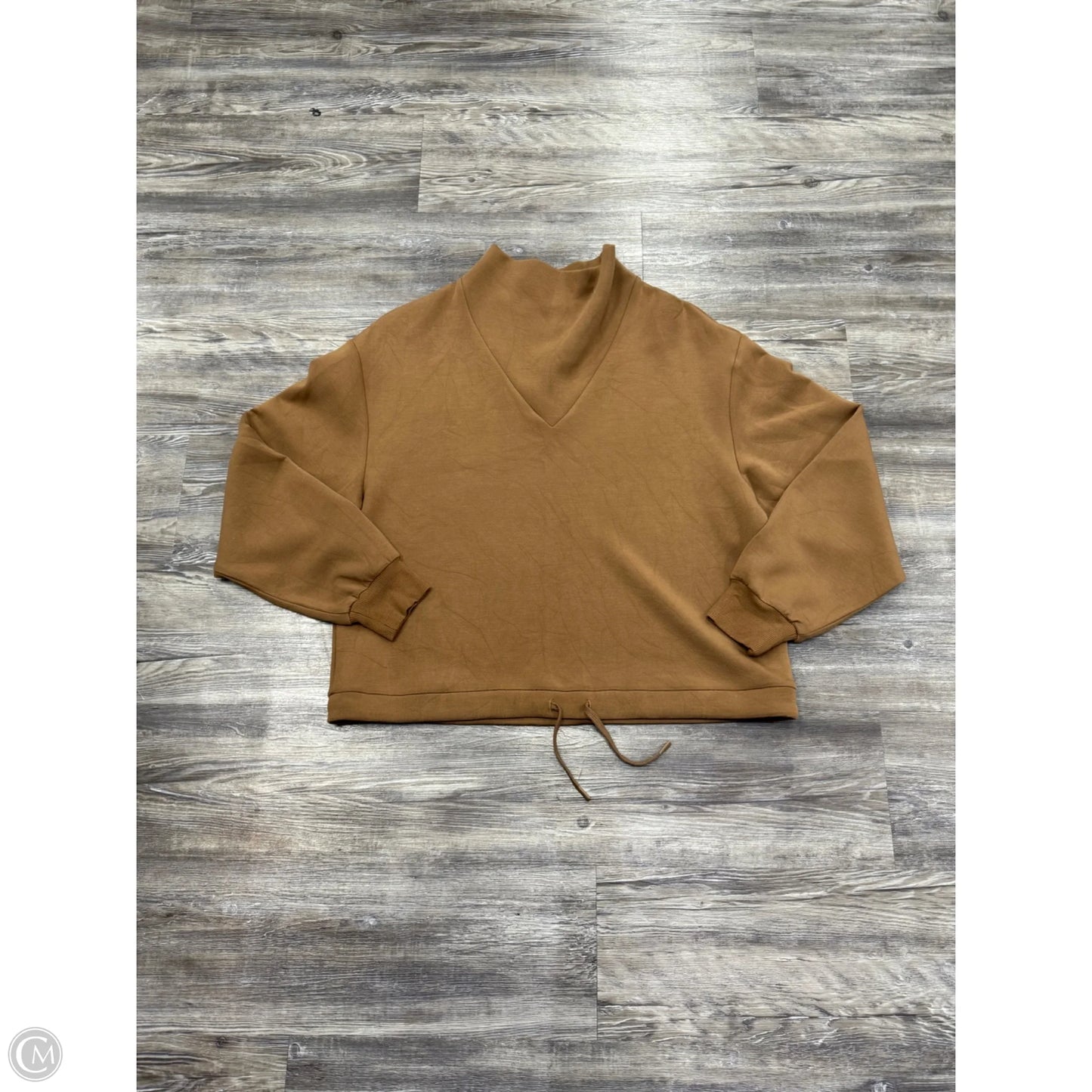 Athletic Sweatshirt Collar By Varley In Tan, Size: M