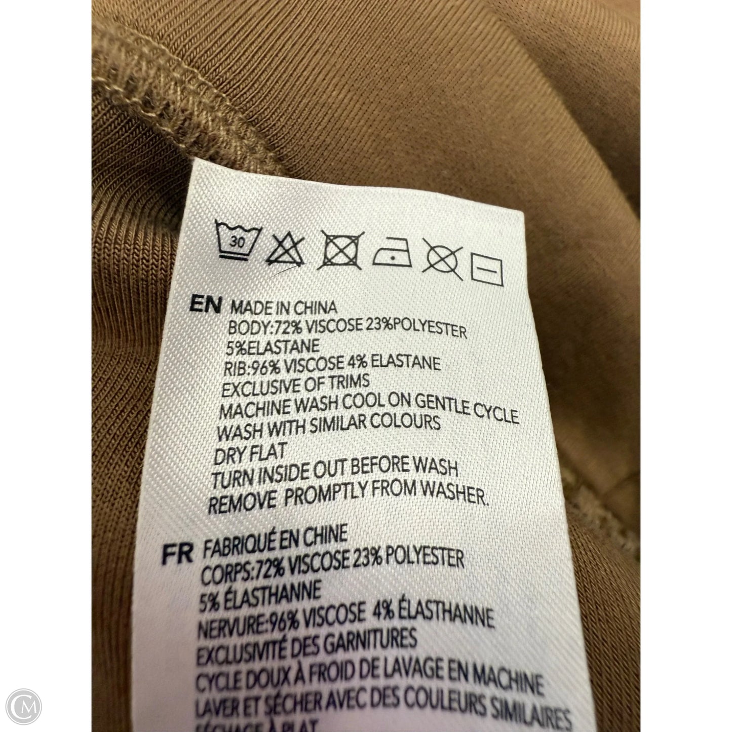 Athletic Sweatshirt Collar By Varley In Tan, Size: M