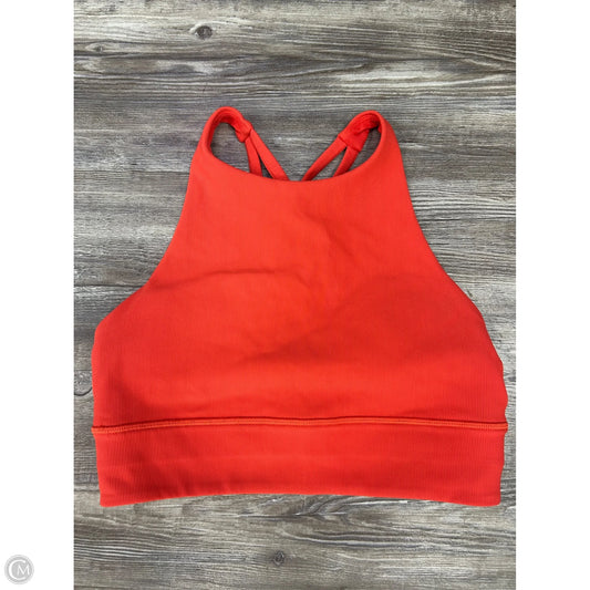 Athletic Bra By Lululemon In Red, Size: 8