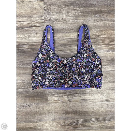 Athletic Bra By Lululemon In Floral Print, Size: 8