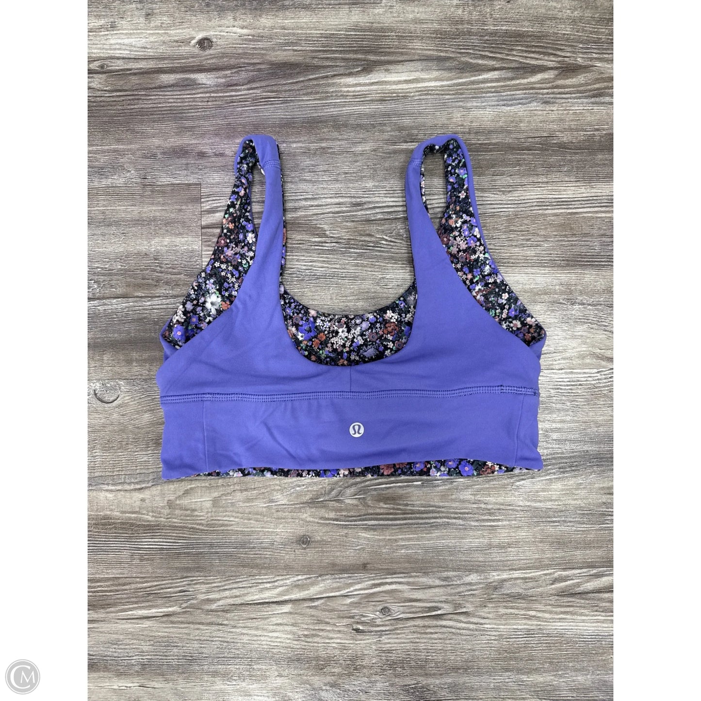 Athletic Bra By Lululemon In Floral Print, Size: 8