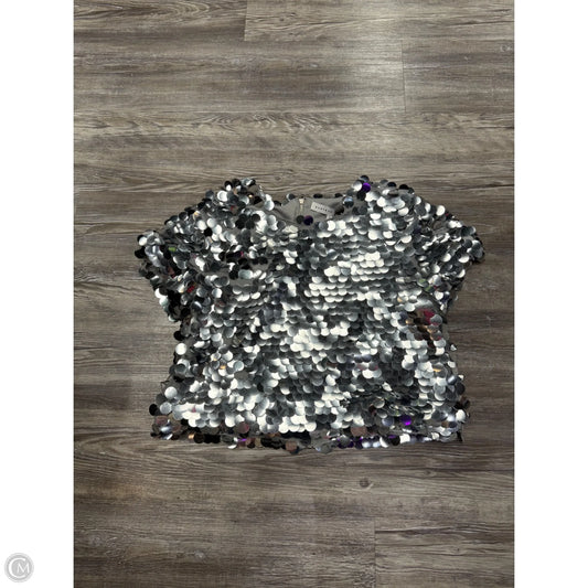 Top Short Sleeve By Endless Rose In Silver, Size: S
