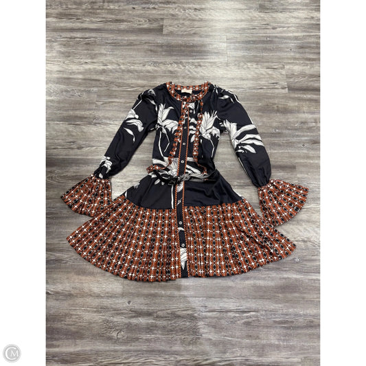 Dress Casual Midi By Ciebon In Black & Brown, Size: Xs