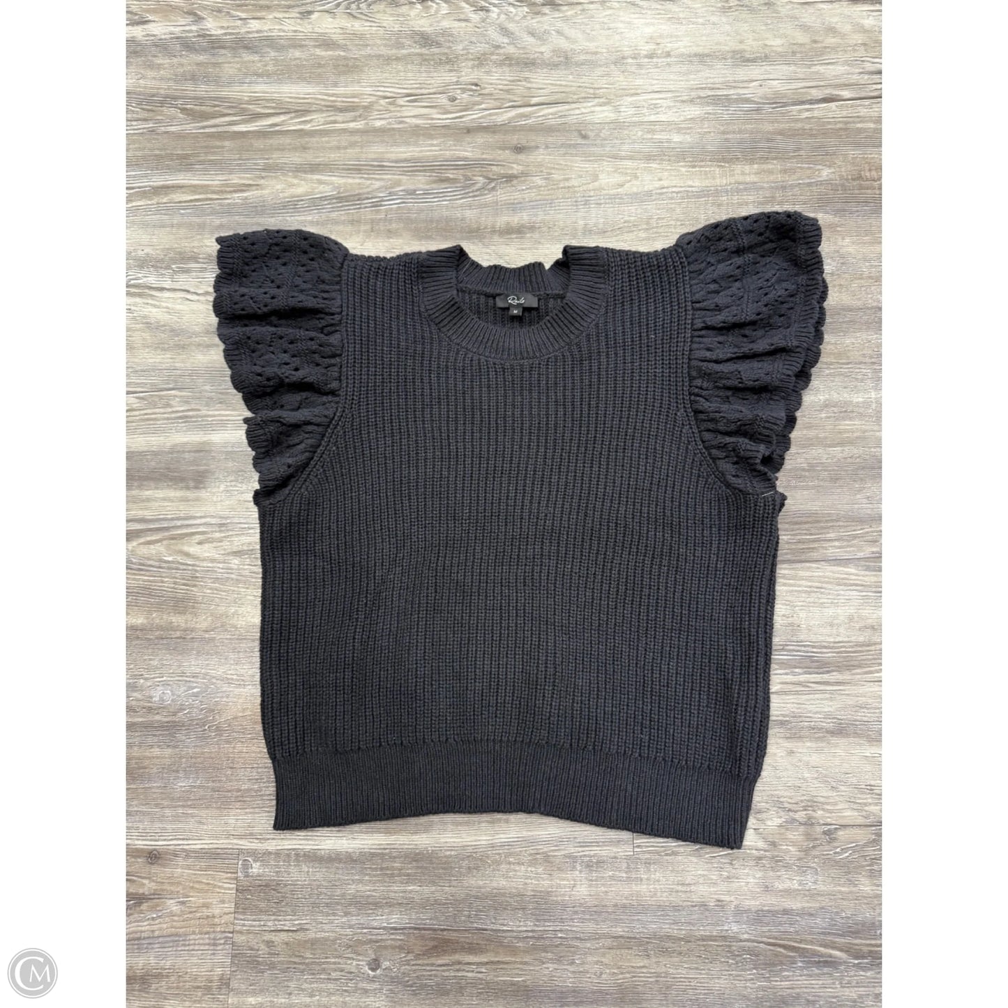 Sweater Short Sleeve By Rails In Black, Size: M